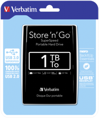 VERBATIM Vanjski tvrdi disk Store n Go Portable 1TB USB 3.0 crna