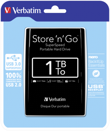 VERBATIM Vanjski tvrdi disk Store n Go Portable 1TB USB 3.0 crna