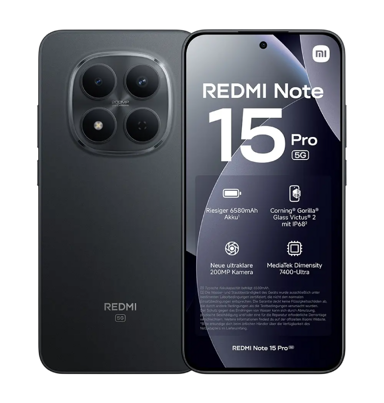 XIAOMI Redmi Note 15 Pro 5G, 8 GB / 256 GB, crna