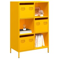 Visoka komoda boja senfa 68x39x103,5 cm od čelika