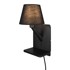 TRIO Mat crna zidna lampa Comfort