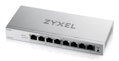 ZYXEL Preklopnik (switch), GS1200-8HPV3, upravljani L2, Gigabit Ethernet, PoE, 8 portova, stolni, sivi