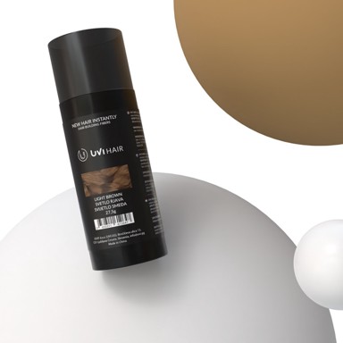 UVI HAIR Vlakna za kosu 27,5 g, do 50 nanosa, Light Brown, svijetlo smeđa