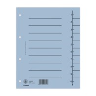 DONAU Kartonska pregrada A4 1-10, 235 x 300 mm, 250 g, plava