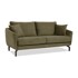 SCANDIC Zelena sofa s baršunastom površinom Magic, širine 190 cm, 190x92x85 cm
