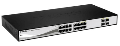 D-LINK Switch DGS-1210-16, 20-Port, Gigabit Ethernet, 4x RJ45/SFP