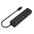 GEMBIRD USB hub, USB 3.1, Gen 1, crni