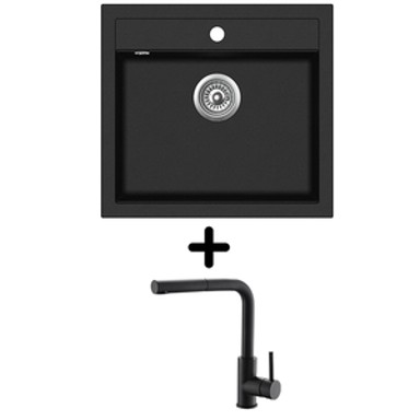 SHR Sudoper Quadro SQQ100-W + SHR Zora Plus, mat crna