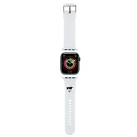 KARL LAGERFELD 3D Rubber Choupette Heads remen za Apple Watch, 38/40/41 mm, bijeli