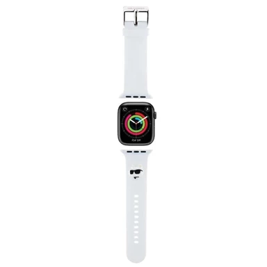 KARL LAGERFELD 3D Rubber Choupette Heads remen za Apple Watch, 38/40/41 mm, bijeli