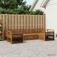Set vanjskih sofa 6 pcs, prirodna