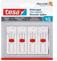TESA Podesivi ljepljivi čavli 4x1 kg, bijela