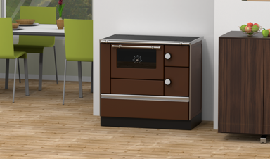 ALFA-PLAM Štednjak 90 HET Etaž, lijevi, smeđi, za centralno grijanje