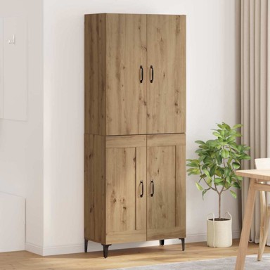 Visoka komoda, 69,5 x 34 x 180 cm, konstruirano drvo, staro drvo
