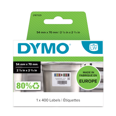 DYMO Traka 2187329, 70 mm x 54 mm, 400 kom, bijela