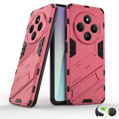 BIBERCAS Maskica sa stalkom za Xiaomi Redmi 14C, Armor, roza