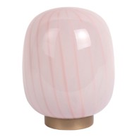 LEITMOTIV Svijetlo ružičasta stolna lampa sa staklenim sjenilom (visina 20 cm) Summer Globe 