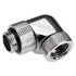 ALPHACOOL Kutni adapter 90° Eiszapfen, rotirajući, G1/4 vanjski na G1/4 unutarnji navoj, krom