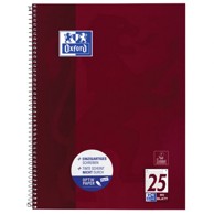 OXFORD Blok kolegij, Classic, A4 Plus, crte, 80 listova, perforacija, 4 rupe, bordo