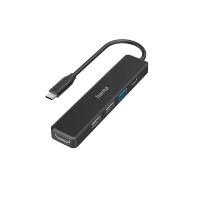 HAMA Docking stanica Multisport, USB-C, 1x HDMI, 3x USB-A, 1x USB-C, crni