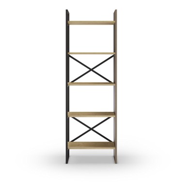 MARCKERIC Biblioteka u dekoru hrasta u prirodnoj boji 58x175 cm Ara