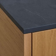 KOLM HPL Vodootporna kuhinjska radna ploča 0190SL, 81 x 60 cm, 12 mm, crna