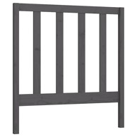Uzglavlje za krevet 81 x 4 x 100 cm od masivne borovine, sivo