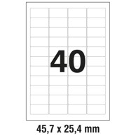 ZWECKFORM Etikete LK 45,7x25,4 mm polyester L4770-25 prozirne 25 listova