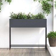 Povišeni vrtni planter, antracit, 100 x 26 x 82 cm, čelik