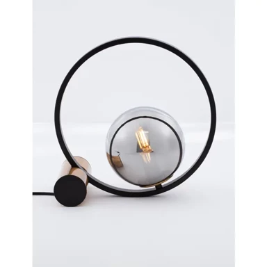 NOVA LUCE Stolna lampa Neso, E14, IP20, brušena zlatna/crna