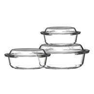 PREMIER HOUSEWARES Staklene posude za pečenje u setu 3 kom, 21x24 cm, Ovenlove