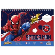 DIAKAKIS Blok za crtanje 000508554, 40 listova, sa šablonom i naljepnicama, Spiderman