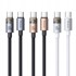 MCDODO Kabel USB-C na USB-C, 1 m, 5 A, 100 W, LED, crni