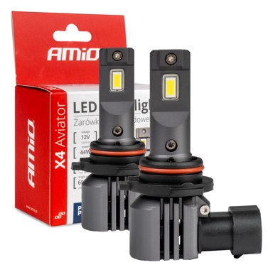 AMIO X4 Series AVIATOR LED Headlight žarulje, HB4, do 150% više svjetla, 6500K, bijela