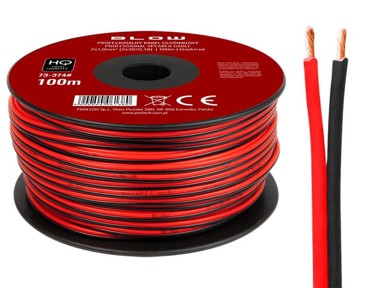 BLOW Zvučnički kabel 2 x 1,00 mm 100 m, crno-crveni
