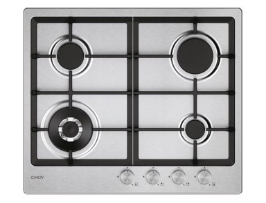 CANDY Plinska ploča CHG6BF4WTX, 60 cm, inox, 4 plamenika