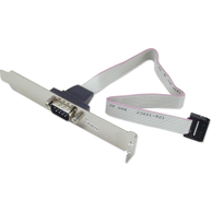 LINDY Serijski kabel 33135, DB-9, 0,26 m, siva