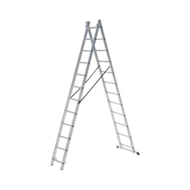 Dvodjelne ljestve, aluminijske, 2x12 gazišta