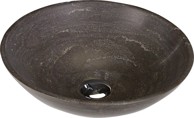 SAPHO Umivaonik, Ø40 cm, nadgradni, kamen, tamni mat
