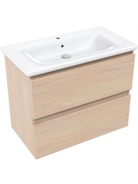 CONCEPTO Baza viseća lisa 80 s umivaonikom 2 ladice hrast