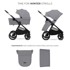 KINDERKRAFT Kolica NEA 2 2u1, platinum grey