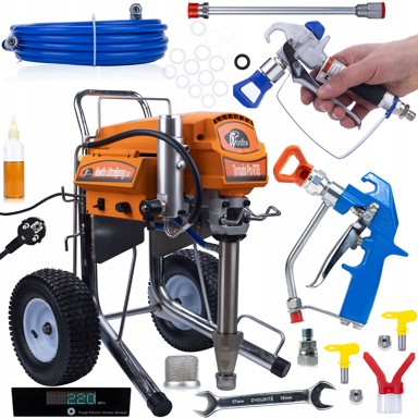 ROSFIX Airless raspršivač Tornado Pro RTR5 UltraSpray, 4000 W, 22 MPa, 6,5 l/min, pištolj BS500