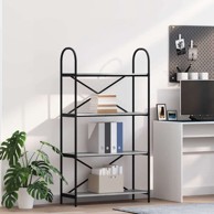 Polica, sivi hrast sonoma, 80x30x146 cm, konstruirano drvo