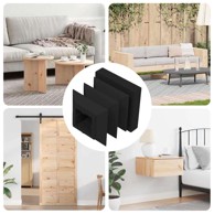 Završne kapice, 15 x 15 x 15 mm, PP, crne, 10909 kom