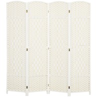 HOMESTAR Pregrada za sobu, sklopiva, 4 panela, 180x17x180 cm, bijela