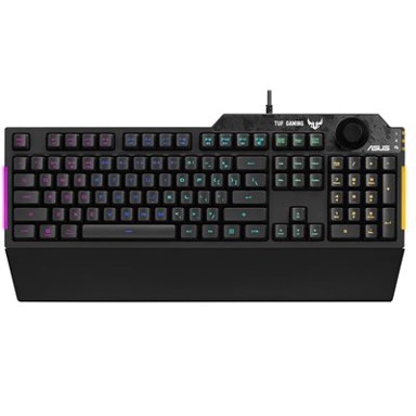 ASUS TUF Gaming K1 tipkovnica, crna, RGB, US Layout, USB