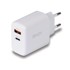 LINDY Punjač 73428, GaN, 65W, USB-C + USB-A, bijeli