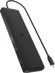 ICY BOX Priključna stanica IB-DK2116-C, 11 u 1, USB-C, 3 monitora, 2 x HDMI i 1 x DP, 4K 60Hz, 4 x USB 3.0, 100 W PD, gigabitni Ethernet, čitač kartica