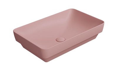 GSI PURA Umivaonik, 60x38 cm, za pult, keramika, ružičasta mat