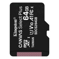 KINGSTON Memorijska kartica Canvas Select Plus, 64GB, microSDXC, kl. 10 UHS-I, 100 MB/s